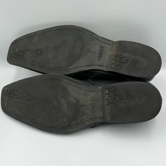 Guess Men's Marciano Black Leather Vintage Slip-On Shoes 12 Western‎ Chic Slick - Picture 10 of 16